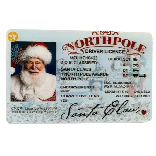 Santa Claus Drivers License